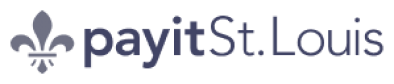 Logo for payitSt.Louis, an official payment solution of St. Louis, Missouri.