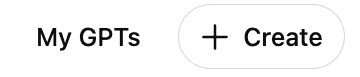 Screenshot of the "Create" button in ChatGPT.