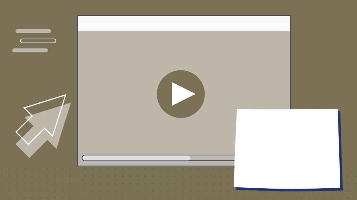 Illustration of a video player with a play button, used to introduce a Pueblo County, Colorado digital services success story.