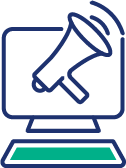 Megaphone announcement icon.