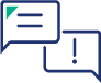 Key message points icon.